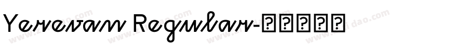 Yerevan Regular字体转换